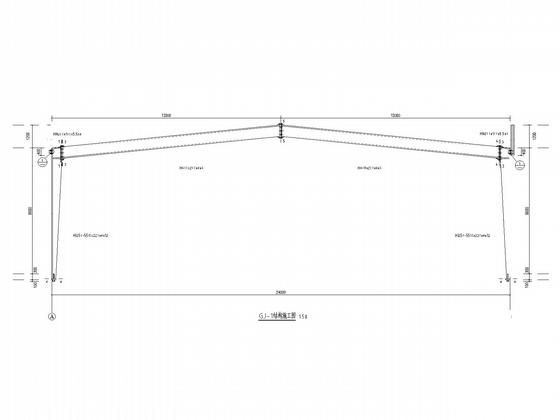 80mX24m轻钢厂房建筑结构CAD施工图纸(平面布置图) - 4