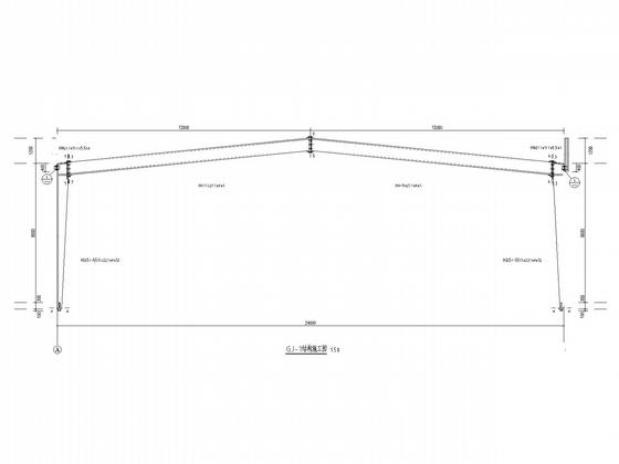 80mX24m轻钢厂房建筑结构CAD施工图纸(平面布置图) - 4