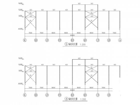 局部3层门式刚架厂房结构CAD施工图纸(带气楼、吊车梁) - 4