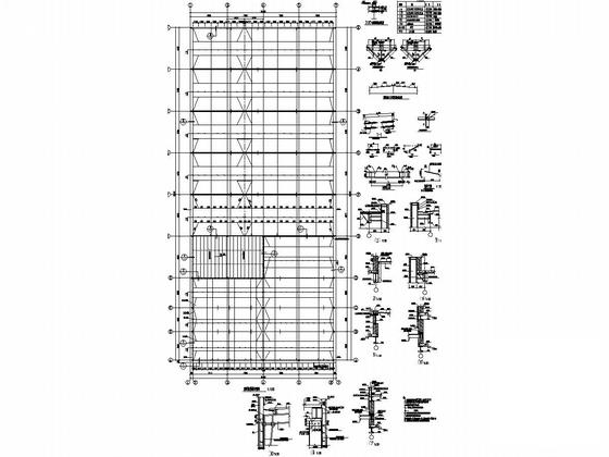 钢框架结构捷豹路虎4S店结构CAD施工图纸（展厅车间） - 4