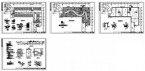 地下1层车库建筑结构电气CAD施工图纸 - 2