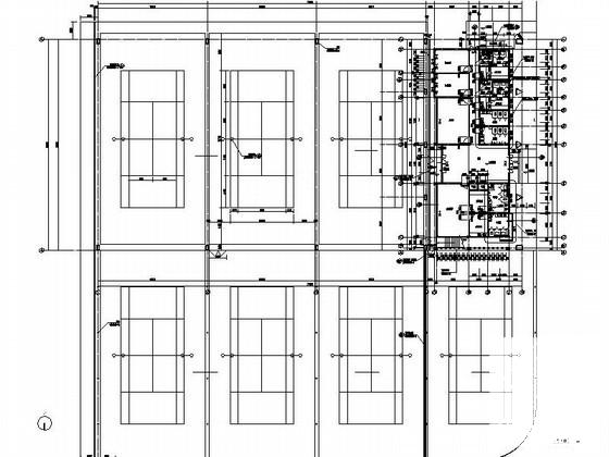大学膜结构网球场建筑施工CAD图纸（膜结构参数） - 3