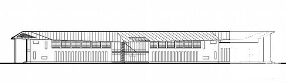 工业园体育运动中心2层附馆建筑施工CAD图纸 - 1