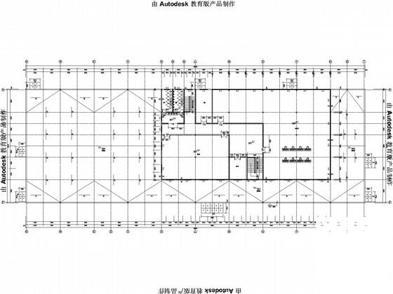 两层钢框架办公楼结构CAD施工图纸(建施，临时建筑)(平面布置图) - 1