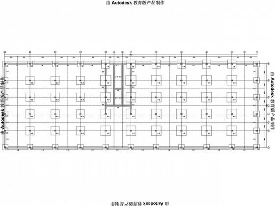 两层钢框架办公楼结构CAD施工图纸(建施，临时建筑)(平面布置图) - 2