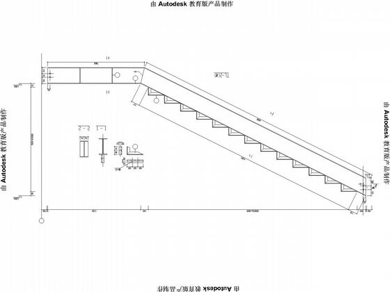 两层钢框架办公楼结构CAD施工图纸(建施，临时建筑)(平面布置图) - 5