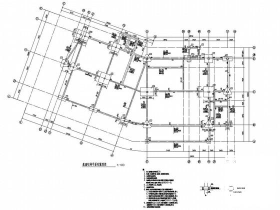地上3层钢框架结构售楼处结构CAD施工图纸 - 2