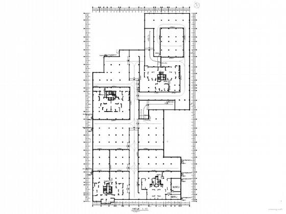 小区地下车库建筑结构水暖电CAD施工图纸 - 1