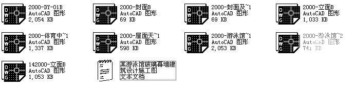 游泳馆玻璃幕墙建筑设计CAD施工图纸 - 4