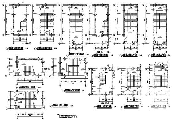 3层体育健身中心建筑CAD施工图纸 - 5