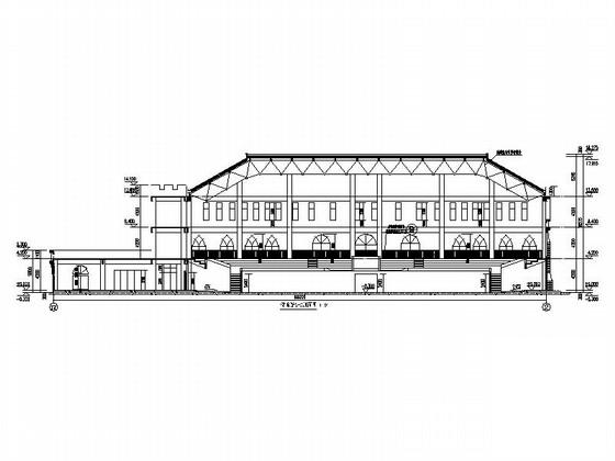 学校欧式体育馆建筑施工CAD图纸(卫生间详图) - 3