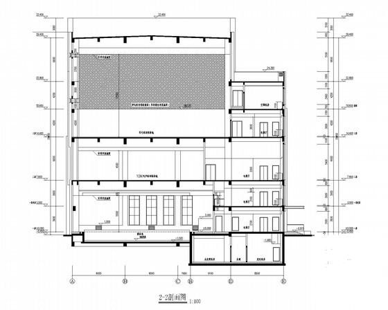 青少年体育中心3层体育综合训练馆建筑扩初CAD图纸(室内游泳馆) - 2