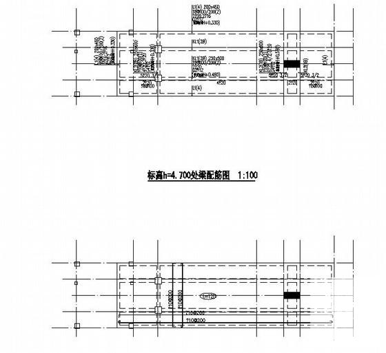 框架结构学校门卫室及大门结构施工图纸（建筑施工CAD图纸） - 2