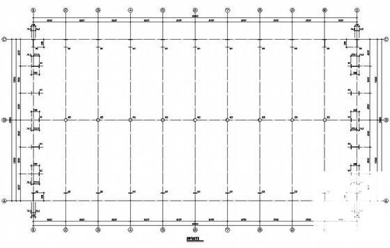 30米跨轻钢结构农贸市场结构CAD施工图纸(基础平面图) - 2