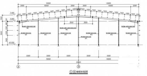 30米跨轻钢结构农贸市场结构CAD施工图纸(基础平面图) - 3
