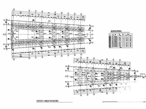 奥林匹克体育科技中心钢桁架屋盖结构CAD施工图纸 - 3