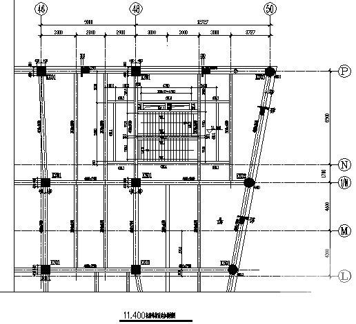 广场钢框架-中心支撑加建楼梯结构CAD施工图纸 - 3
