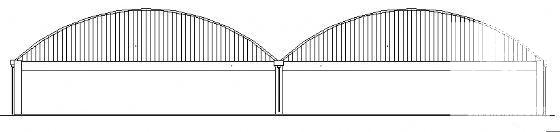 单跨30米连跨60米无梁拱大棚建筑结构方案设计CAD图纸 - 1