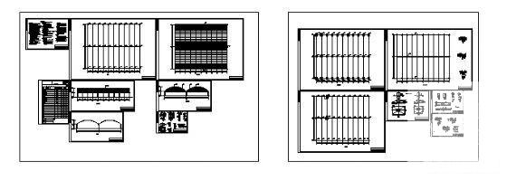 单跨30米连跨60米无梁拱大棚建筑结构方案设计CAD图纸 - 4