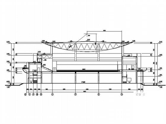 学校4层多功能体育馆建筑施工CAD图纸(广场平面图) - 2