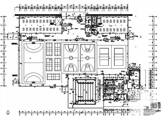 大学松江校区体育馆建筑施工CAD图纸(卫生间大样) - 3