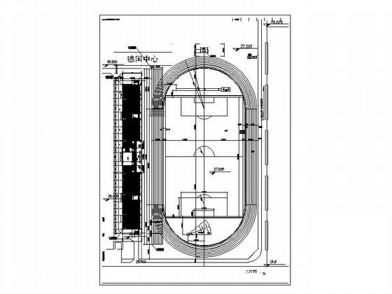 学院400米标准塑胶运动场建筑施工CAD图纸(节点详图) - 1
