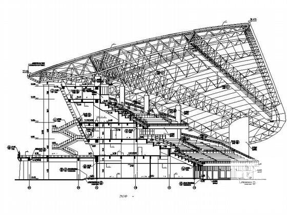 现代五项赛事中心体育场建筑施工CAD图纸(卫生间详图) - 2