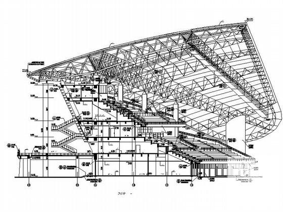 现代五项赛事中心体育场建筑施工CAD图纸(卫生间详图) - 2