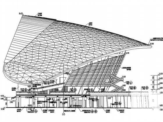 现代五项赛事中心体育场建筑施工CAD图纸(卫生间详图) - 5