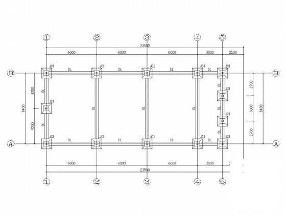 单层门式刚架结构临时场馆结构CAD施工图纸（独立基础） - 1