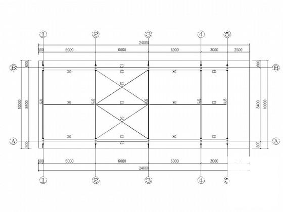 单层门式刚架结构临时场馆结构CAD施工图纸（独立基础） - 4