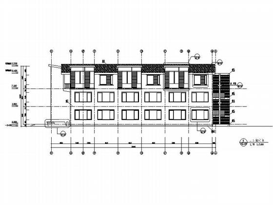 3层现代风格重点中学教学楼建筑方案设计CAD图纸 - 4
