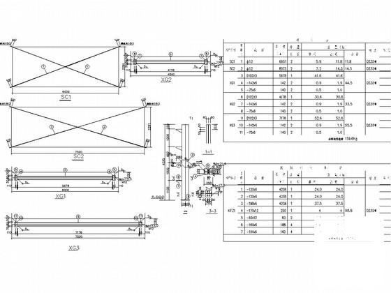 单层门刚结构综合材料库结构CAD施工图纸（独立基础） - 3
