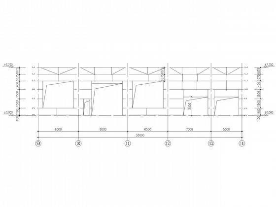 两层汽车4S店楼钢结构CAD施工图纸(独立基础含建施) - 3