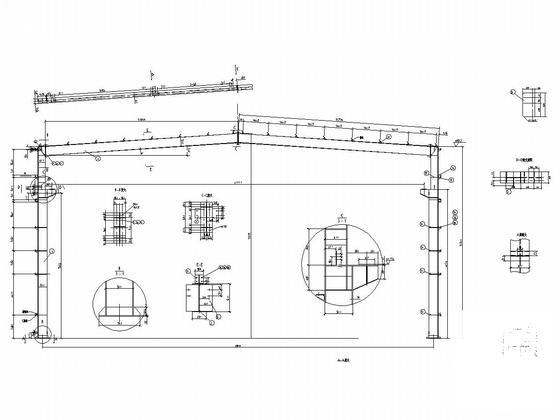 新门式刚架独立基础结构车间结构CAD施工图纸(单梁吊5吨)(柱间支撑) - 4
