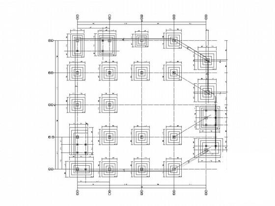 3层钢框架结构展示中心结构CAD施工图纸（独立基础） - 1