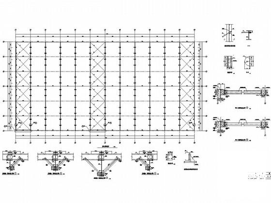 45米两连跨3层门式刚架结构厂房结构CAD施工图纸 - 3