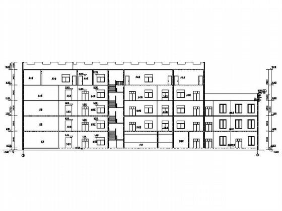 5层现代风格幼儿园建筑施工CAD图纸(教师宿舍楼) - 1