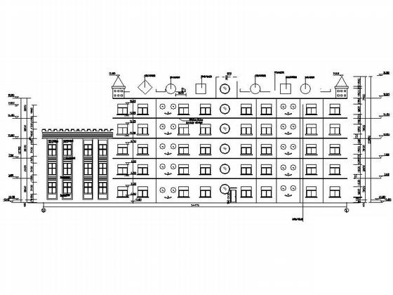 5层现代风格幼儿园建筑施工CAD图纸(教师宿舍楼) - 3