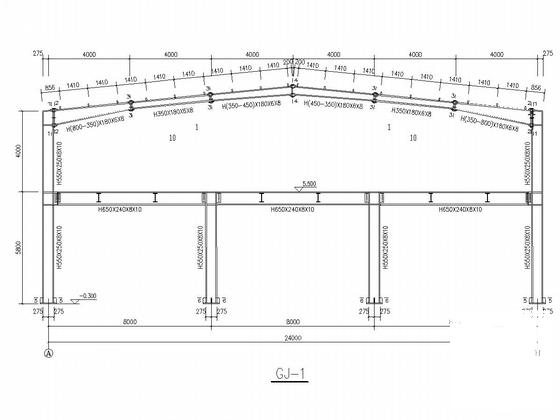两层门刚结构造型车间建筑结构CAD施工图纸（独立基础） - 5