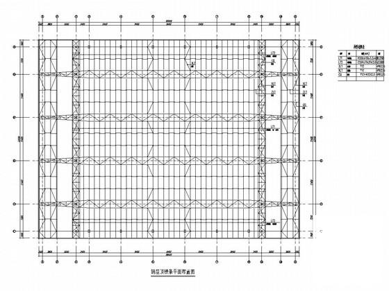 单层钢桁架结构体育馆结构CAD施工图纸（6度抗震）(平面布置图) - 3