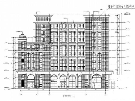 8层钢框架结构电影院结构CAD施工图纸（建施）(人防口部大样) - 1