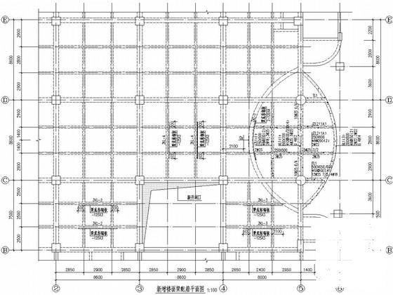 商场楼层局部开洞改造加固结构CAD施工图纸 - 3