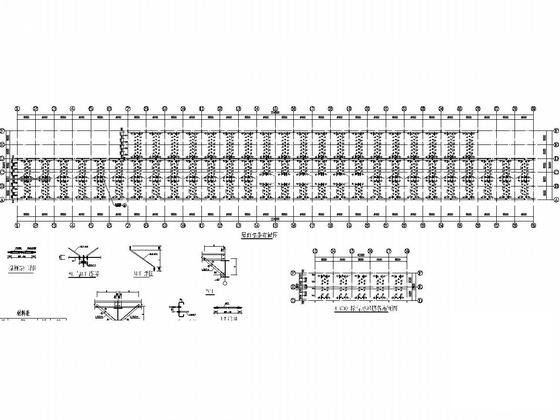 单层高低跨门刚结构车间建筑结构CAD施工图纸（10T电动单梁40T桥式吊车） - 4