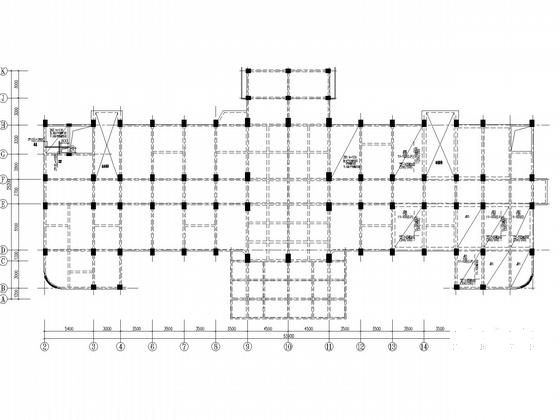 医院门诊楼综合楼加固改造结构CAD施工图纸(平面布置图) - 4