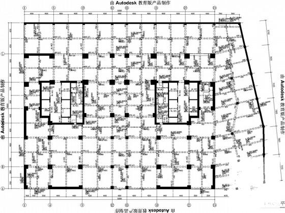 危旧房、棚户区改造项目B类带转换层框剪结构住宅楼结构CAD施工图纸 - 1