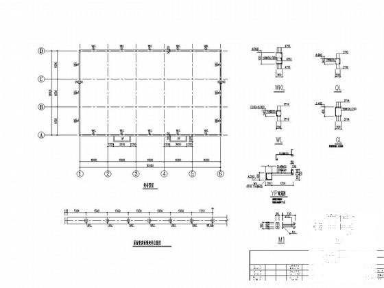 单层钢筋混凝土排架结构工业厂房结构CAD施工图纸(基础平面图) - 3