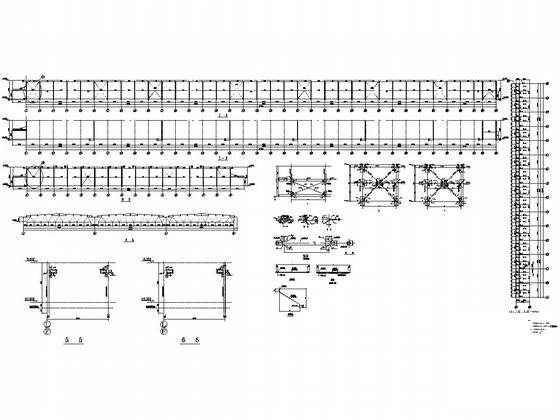 大型网架结构汽车整机库房车间结构CAD施工图纸(人工挖孔灌注桩) - 4