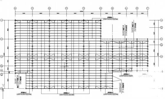 汽车展厅4S店钢框架结构CAD施工图纸(平面布置图) - 1