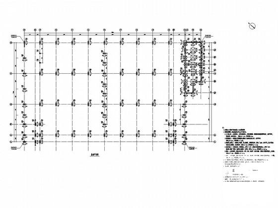 地上单层门式刚架钢结构工业厂房结构CAD施工图纸(基础梁配筋) - 1